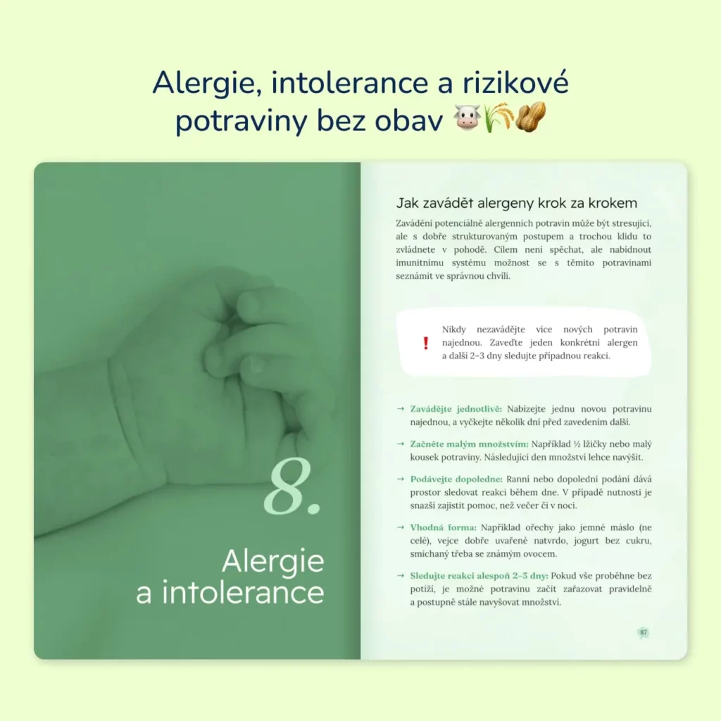 Zavádíme příkrmy – alergie, intolerance a rizikové potraviny